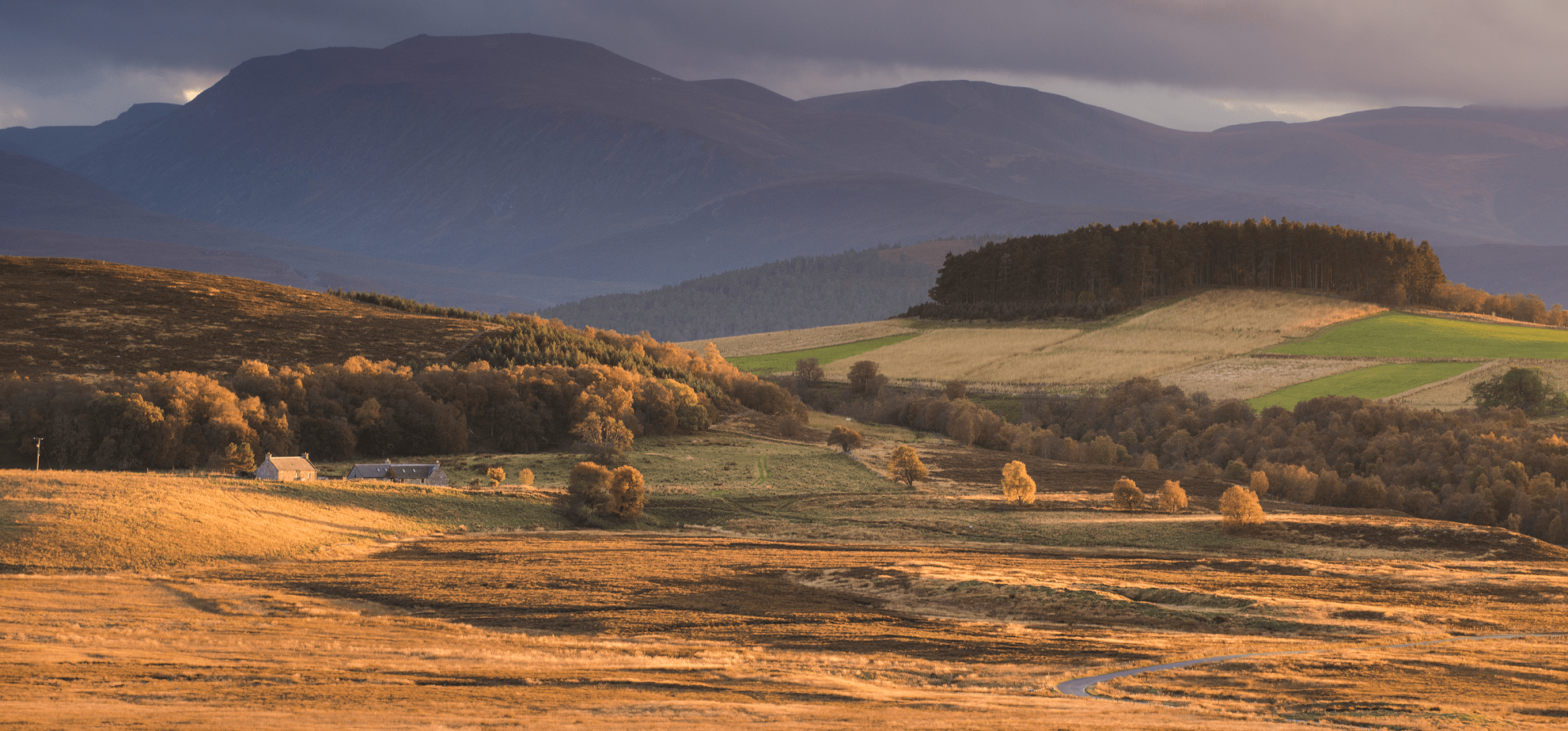 Corriechullie Farm and the Cairngorm Mountains, Grantown-on-Spey