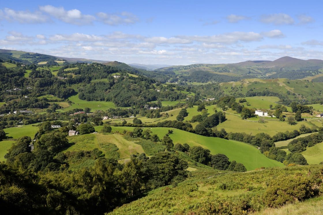 View over Dinas Bran Offa's Dyke 