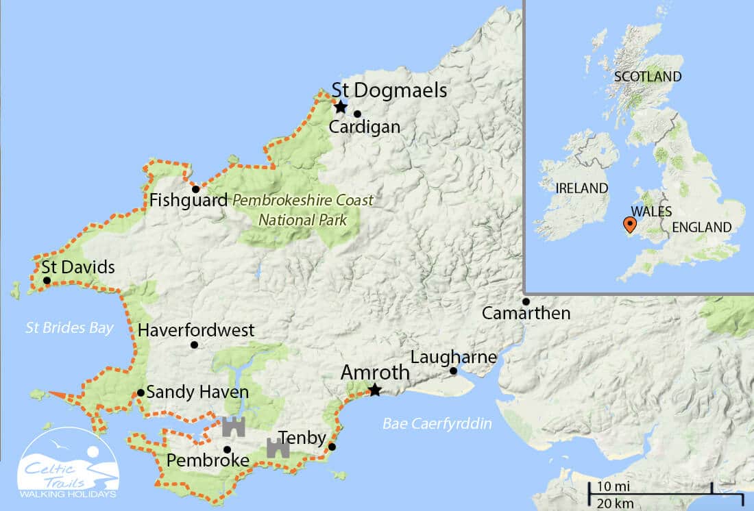 Pembrokeshire Coast Path walk map