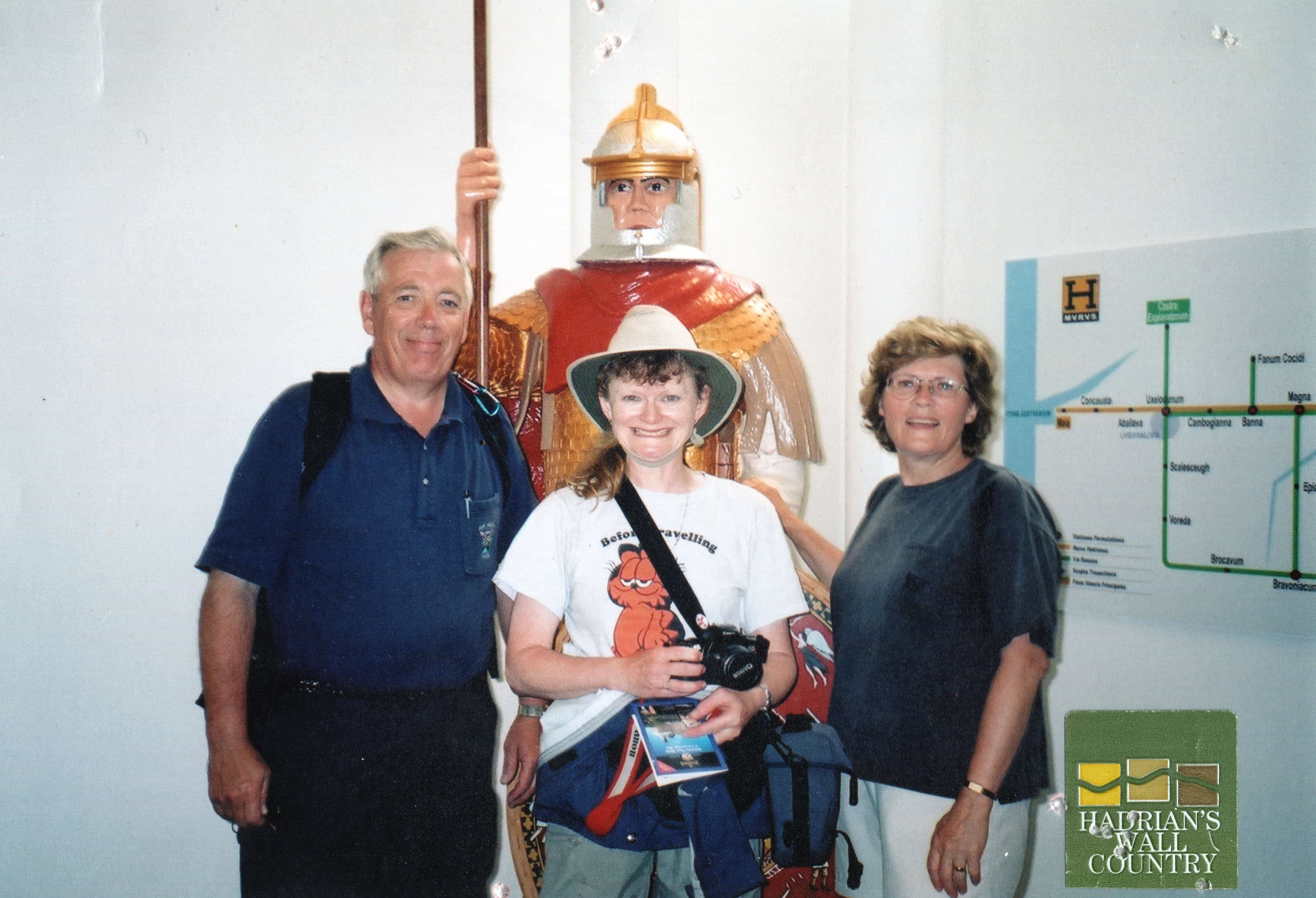 Diane + Ben Gwaltneg + Karen walking holiday at Hadrian's Wall