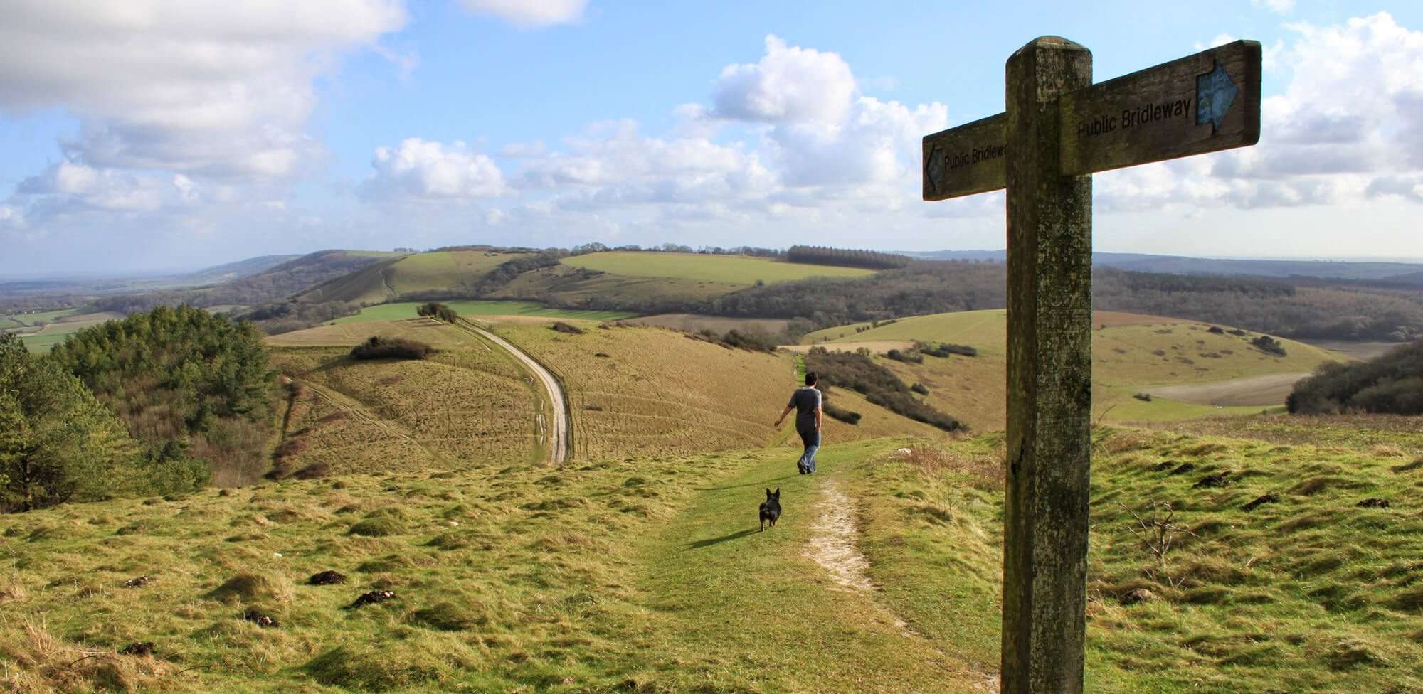 National Trails signpost at South Downs Way