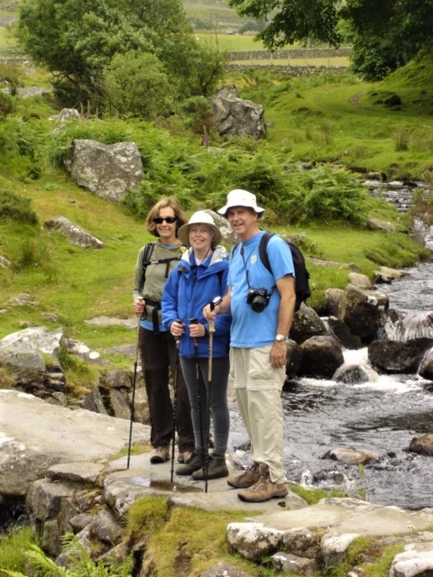 Walkers on bridge