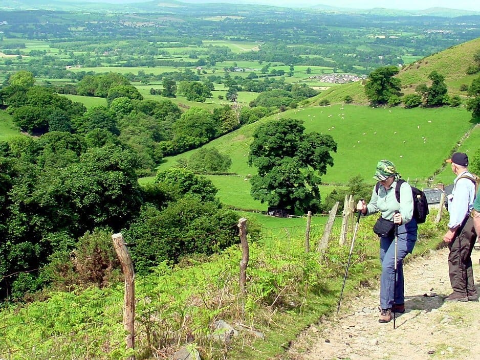 Hikers enjoy the view