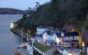Port at Portmeirion Hotel at dusk