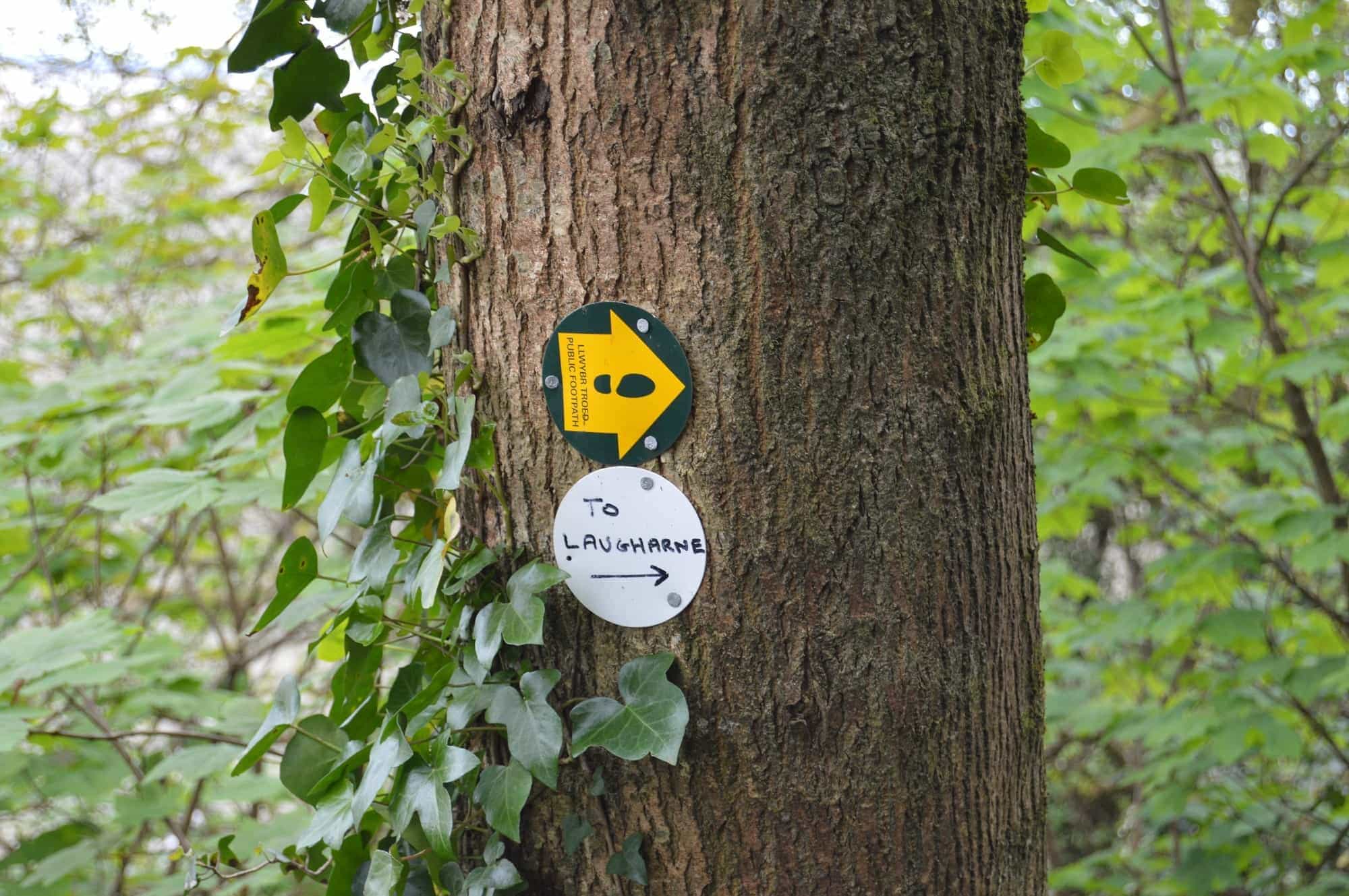 Sign to Laugharne