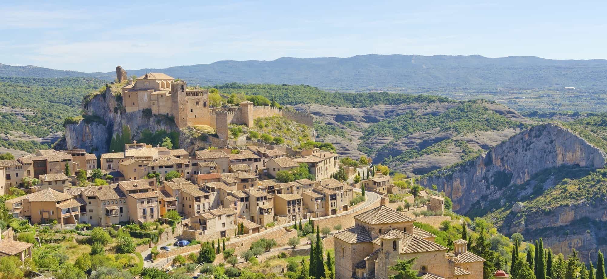 View over the medieval town of Alquézar