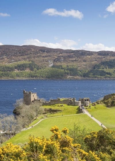 Britain's Favourite Walks: Top 100 Urquhart Castle and Loch Ness beside the village of Drumnadrochit