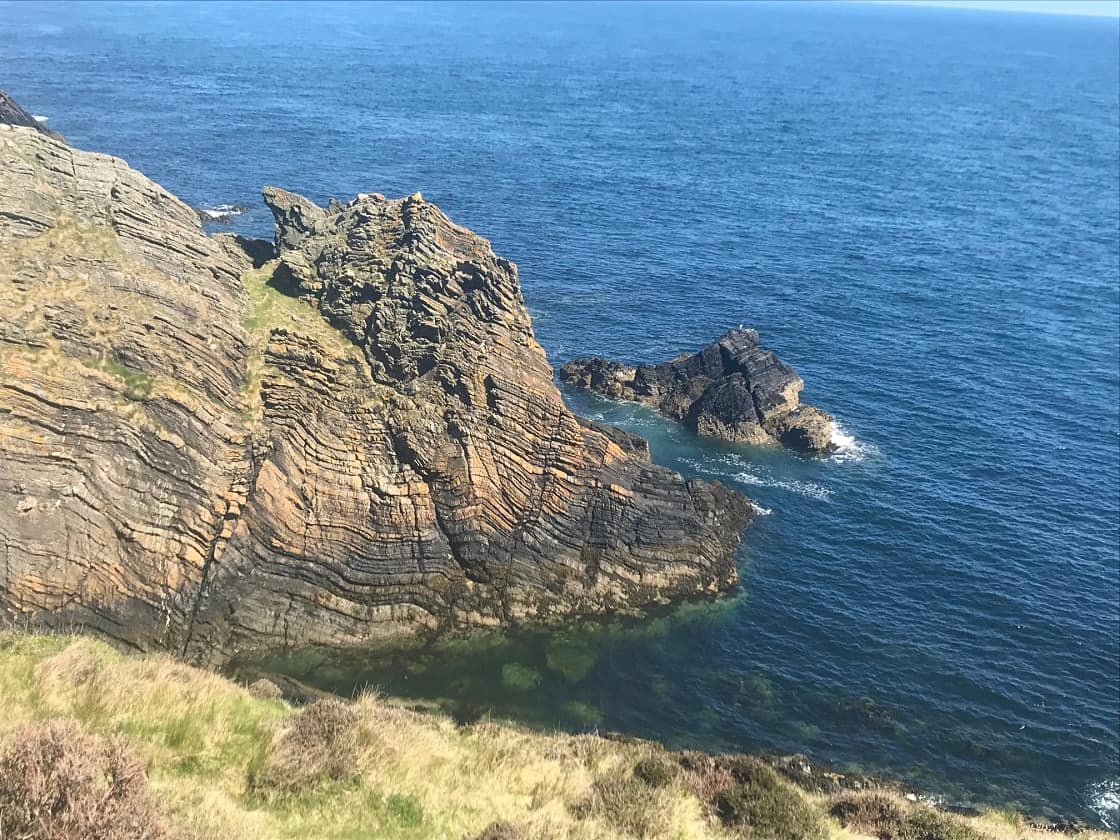Cliffs outside Port Soderick Isle of Man Coastal Way
