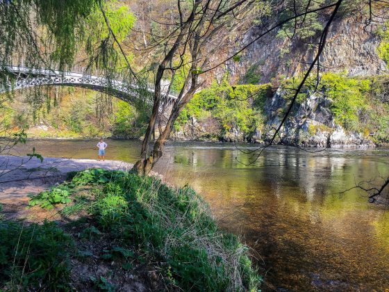 Craigellachie Bridge over the Spey, walking holidays in the uk for beginners