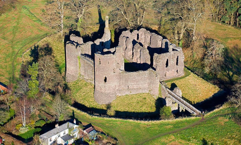 Grosmont Castle Monmouthshire Aerial