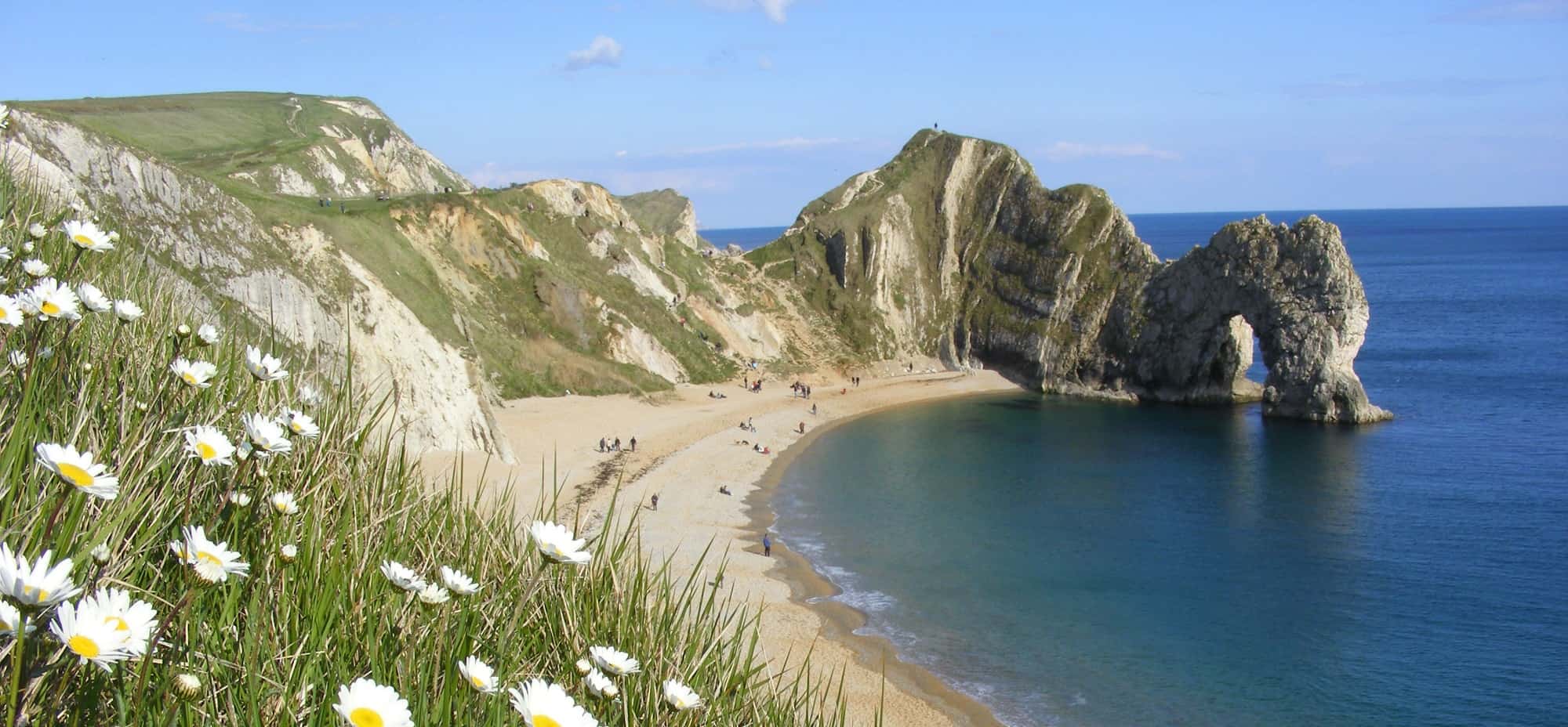 Jurassic Coast Walk with Durdle Door near West Wareham in England