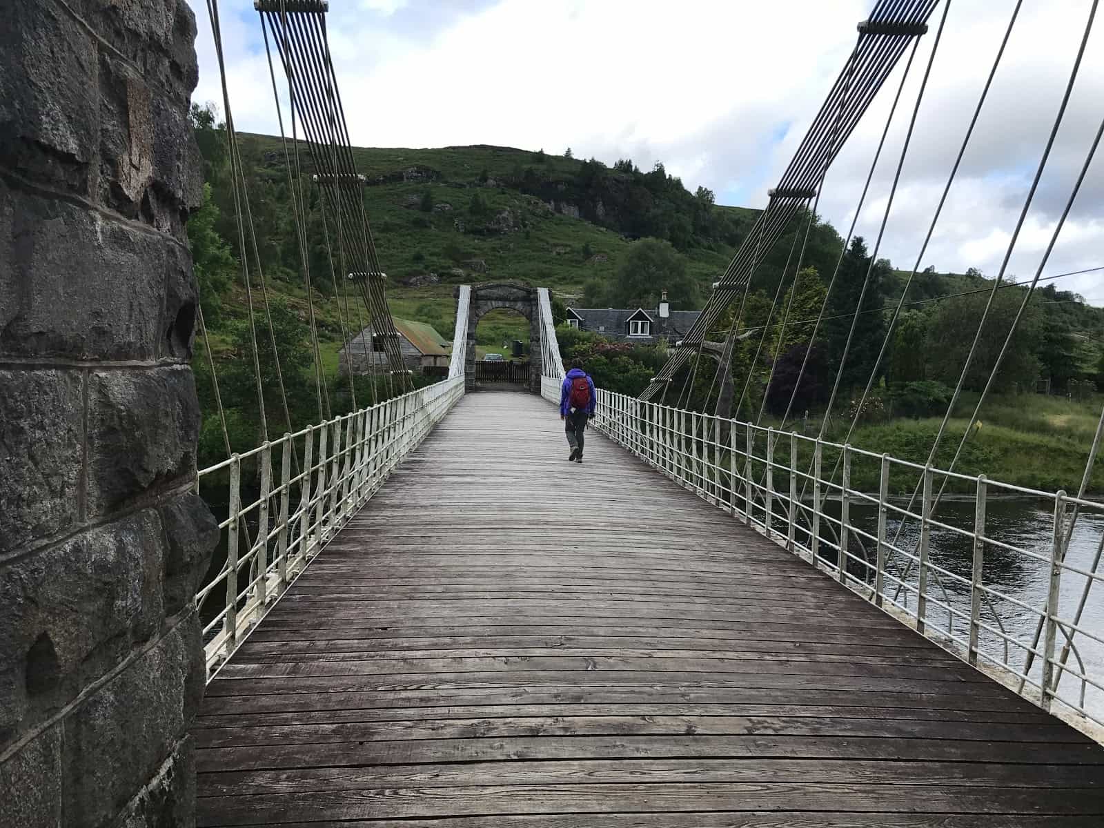 Old suspension bridge Invergarry to Fort Augustus, Hiking holidays in Scotland