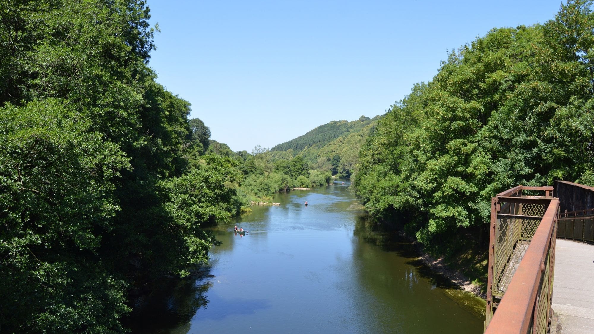 View of the river wye from Penallt Viaduct