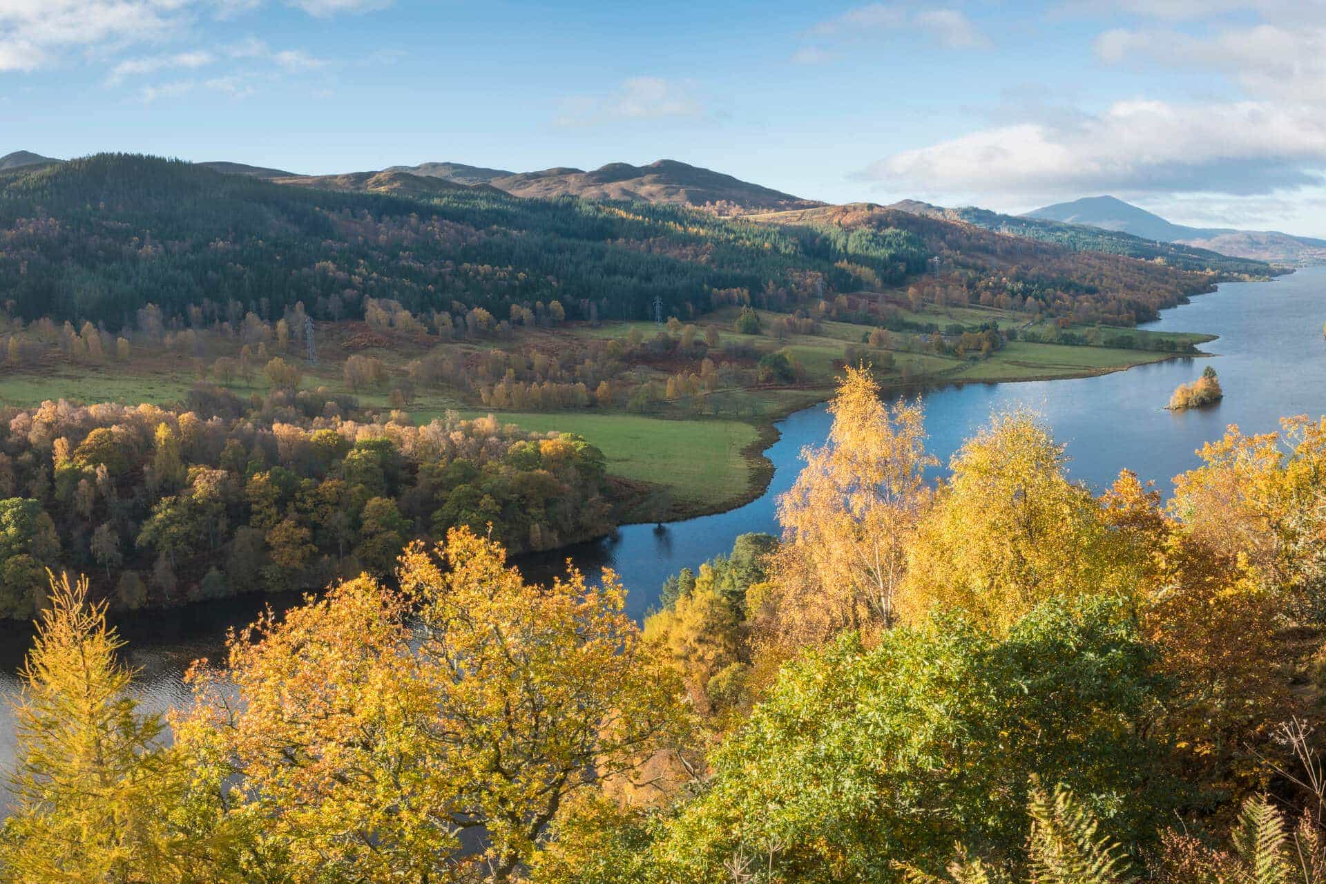 Queens View over Highland Perthshire